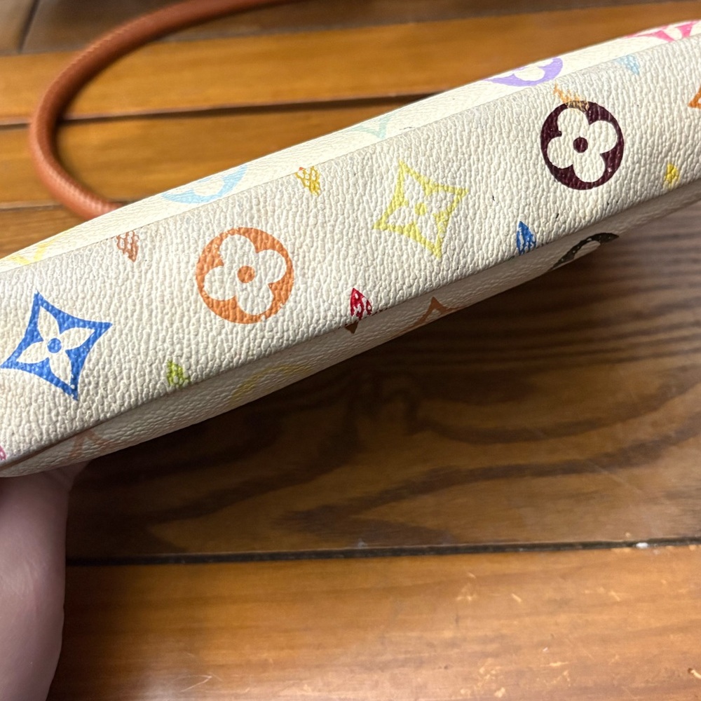 Louis Vuitton Multicolor Monogram Canvas Pochette Bag in White - Picture 6 of 6